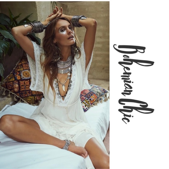 Ariana-V-neck Pullover Summer Beach Dress - Picture 2 of 5